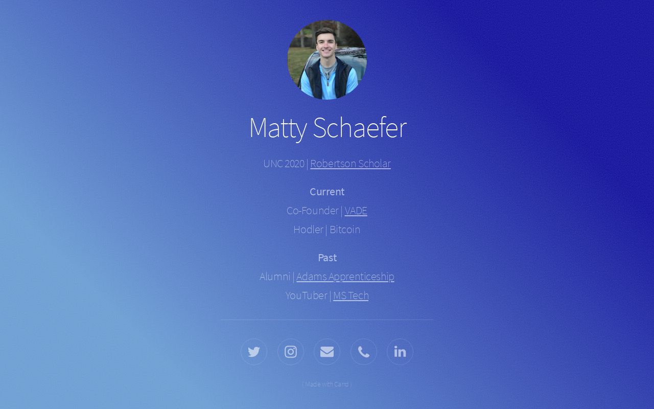 Carrd profile picture for @matty